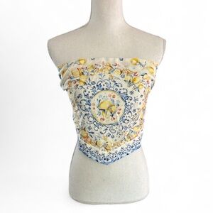 Boho Floral Wrap Top Size Small